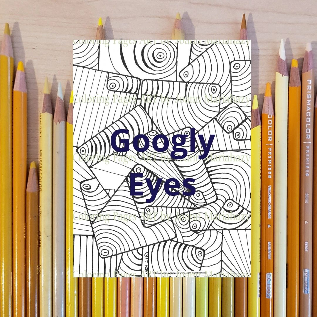 Googly Eyes Individual Hand Drawn Coloring Page